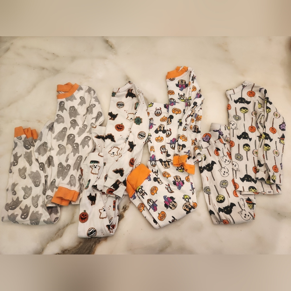 Halloween Pj lot 4T gap, disney and burts bees
